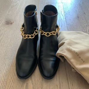 Burberry Ankle Boot with Housecheck Chain